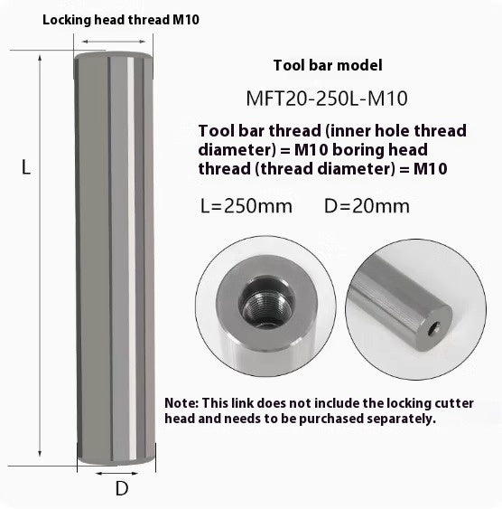 6034 MFT tungsten steel anti-vibration cutter shank lock tooth cutter shank high precision end milling cutter shank monolithic alloy interchangeable carbide head Shandong Denso Pricision Tools Co.,Ltd.